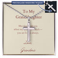 Personalized Cross Necklace with Ball Chain