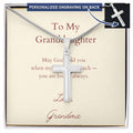 Personalized Cross Necklace with Ball Chain