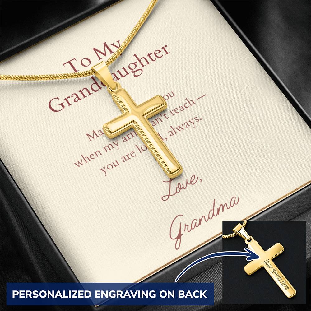Personalized Cross Necklace with Ball Chain