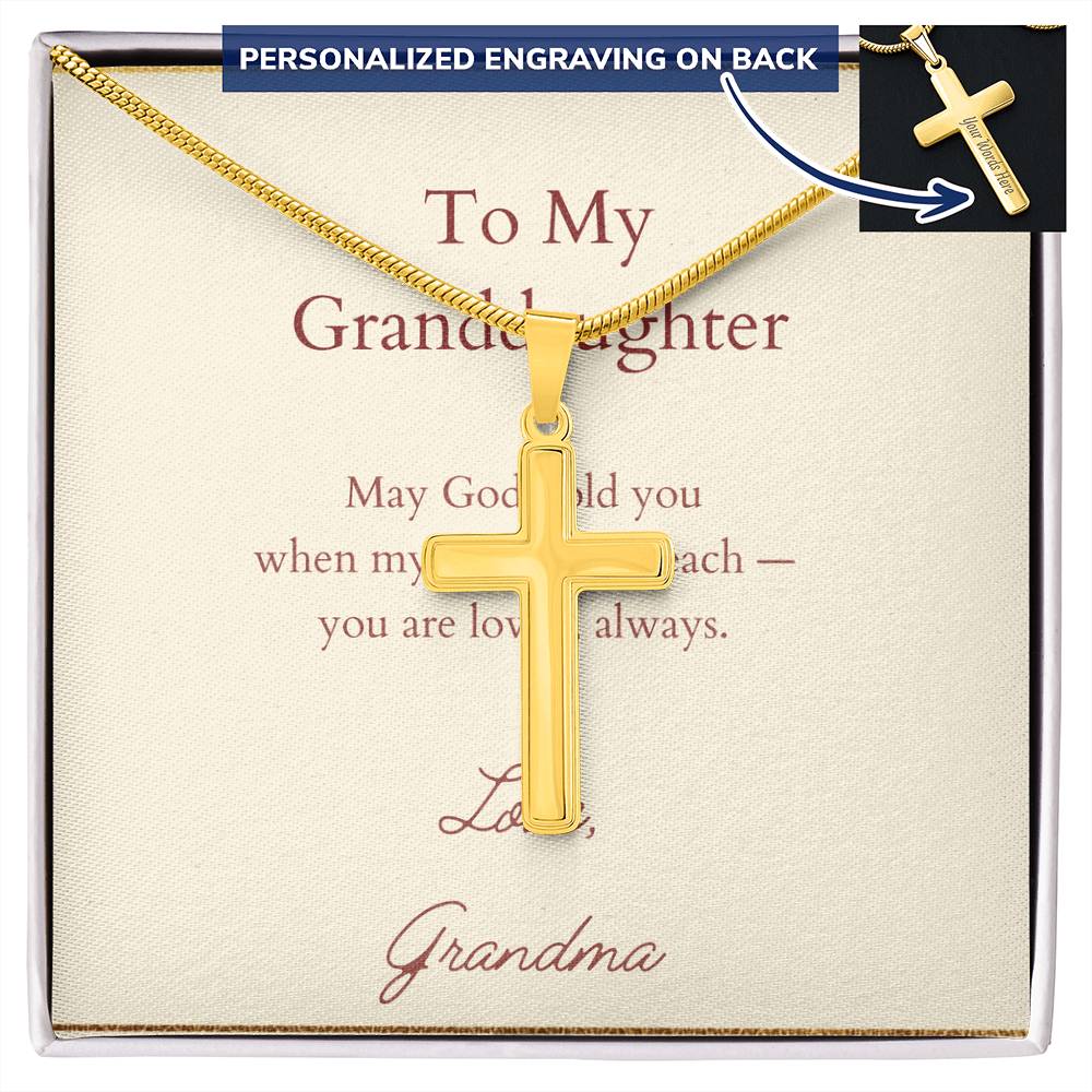 Personalized Cross Necklace with Ball Chain