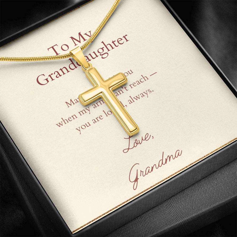 Personalized Cross Necklace with Ball Chain