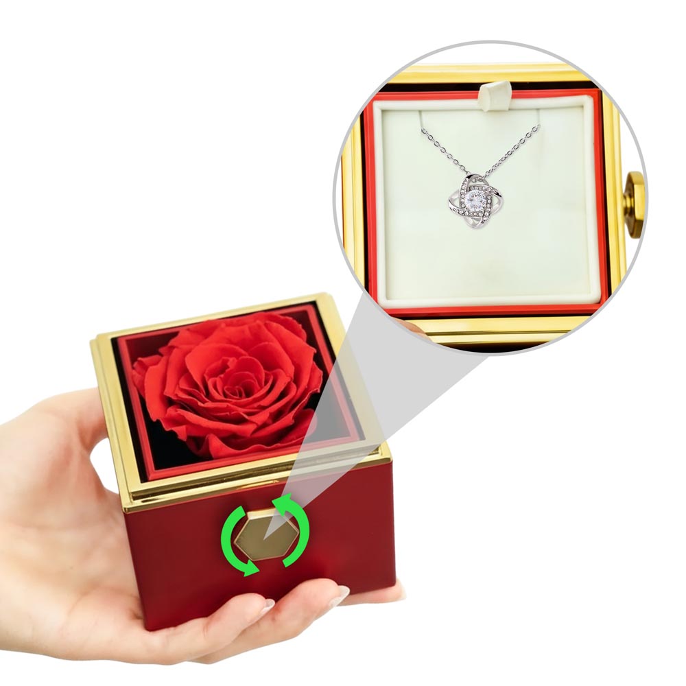 Love Knot - Rotating Rose Gift Box NO MC